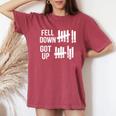 Fell Down Got Up Motivational For & Positive Women's Oversized Comfort T-Shirt Crimson