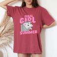 Feral Girl Summer Meme Possum Women's Oversized Comfort T-Shirt Crimson