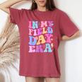 In My Field Day Era Fun Day Teacher Student Groovy Women's Oversized Comfort T-Shirt Crimson