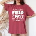 Field Day Kindergarten K Orange 2024 Boy Girl Teacher Women's Oversized Comfort T-Shirt Crimson