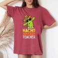 Fun Teacher Appreciation Humor Nacho Average Teacher Women's Oversized Comfort T-Shirt Crimson