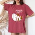 Adult Humor Jokes Who Came First Chicken Or Egg Women's Oversized Comfort T-Shirt Crimson