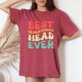 Best Department Head Ever Vintage Groovy Women Women's Oversized Comfort T-Shirt Crimson