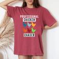 Chicken Professional Chicken Chaser Chicken Lovers Women's Oversized Comfort T-Shirt Crimson