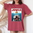 English Bulldog Jowls British Bully Burger Dog Mom Dad Women's Oversized Comfort T-Shirt Crimson