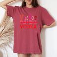 V Is For Vodka Drinking Valentine's Day Women's Oversized Comfort T-Shirt Crimson