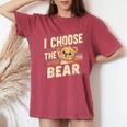 Vintage The Bear I Choose For Camping Women Women's Oversized Comfort T-Shirt Crimson