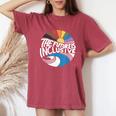 The Future Is Inclusive Lgbt Pride Month Flag Rainbow Women's Oversized Comfort T-Shirt Crimson