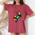 Gay Rainbow Lips Kissing Lgbt Flag Pride Month Women Women's Oversized Comfort T-Shirt Crimson