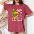 Girls Trip 2024 Palm Tree Sunset Belize Beach Women's Oversized Comfort T-Shirt Crimson