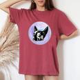 Gothic Cats Full Moon Aesthetic Vaporwave Women's Oversized Comfort T-Shirt Crimson