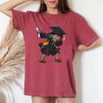 Graduation Class Of 2024 Dabbing Girl Black Graduate Dab Kid Women's Oversized Comfort T-Shirt Crimson