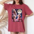 Grandma Howling Moon Grandma Licking Ice Cream Women's Oversized Comfort T-Shirt Crimson