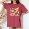 In My Granna Era Sarcastic Groovy Retro Women's Oversized Comfort T-Shirt Crimson