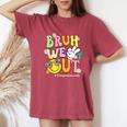 Groovy Bruh We Out Paraprofessionals Last Day Of School Women's Oversized Comfort T-Shirt Crimson