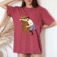 Guy Punching Bear For Women Women's Oversized Comfort T-Shirt Crimson