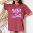 Happy Last Day Of School Teacher Boy Girl Grad Hello Summer Women's Oversized Comfort T-Shirt Crimson