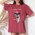 Hawk Tush Spit On That Thing Llama July 4Th Women's Oversized Comfort T-Shirt Crimson