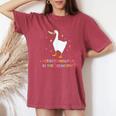 Heterosexuality In This Economy Lgbt Pride Goose Rainbow Women's Oversized Comfort T-Shirt Crimson