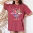 Hometown Rainbow Pride Heart Someone In Cleveland Loves Me Women's Oversized Comfort T-Shirt Crimson