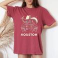Houston Hip Hop Xs 6Xl Graphic Women's Oversized Comfort T-Shirt Crimson