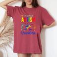 Infinity Im A Proud Grandma Autism Awareness Butterfly Women's Oversized Comfort T-Shirt Crimson