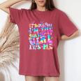 Its Me Hi Im The Birthday Girl Its Me Groovy For Girls Women Women's Oversized Comfort T-Shirt Crimson