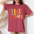 Ivf Mama Rainbow Ivf Mom Groovy Transfer Day Women's Oversized Comfort T-Shirt Crimson