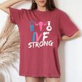 Ivf Warrior Dad Mom Strength Transfer Day Infertility Women's Oversized Comfort T-Shirt Crimson