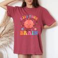 Kiss Your Brain Sped Teacher Appreciation Back To School Kid Women's Oversized Comfort T-Shirt Crimson