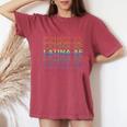 Latina Af Lgbtq Gay Pride Flag Rainbow Women's Oversized Comfort T-Shirt Crimson