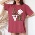 Love Baseball Girls Baseball Lover Women's Oversized Comfort T-Shirt Crimson