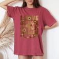 I Love Being A Black Black History Month Groovy Africa Women's Oversized Comfort T-Shirt Crimson
