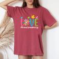 Love Bonus Grandma Life Bonus Grandmother Step Grandma Women's Oversized Comfort T-Shirt Crimson