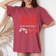 Love My Girl Gaming Valentines Day Gamer Boyfriend Him Women's Oversized Comfort T-Shirt Crimson