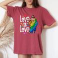 Love Is Love Pride Gay Jesus Pride For Women Women's Oversized Comfort T-Shirt Crimson