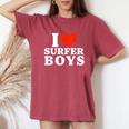 I Love Surfer Boys I Heart Surfer Boys Surf Girls Women's Oversized Comfort T-Shirt Crimson I Love Surfer Boys I Heart Surfer Boys Surf Girls Women's Oversized Comfort T-Shirt Crimson
