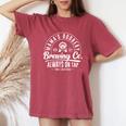 Mama's Boobery Brewing Co New Mom Breastfeeding Women's Oversized Comfort T-Shirt Crimson