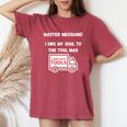 Master Mechanic I Owe My Soul Dad Mechanics Sarcastic Women's Oversized Comfort T-Shirt Crimson