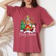 Merry Christmas Gnome Plaid Family Christmas For Men Women's Oversized Comfort T-Shirt Crimson