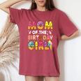 Mom Of The Birthday Bday Girl Ice Cream Birthday Party Women's Oversized Comfort T-Shirt Crimson