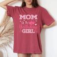 Mom Of The Birthday Girl Cute Pink Matching Family Party Women's Oversized Comfort T-Shirt Crimson
