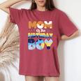 Mom And Dad Birthday Boy Dog Family Matching Women's Oversized Comfort T-Shirt Crimson