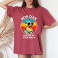 Mom Duck Queen Of The Quackery Mama Duck Mother's Day Women's Oversized Comfort T-Shirt Crimson