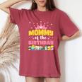 Mommy Mom And Dad Of The Birthday Princess Girl Family Women's Oversized Comfort T-Shirt Crimson