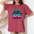 Monster Truck Mom Of The Birthday Boy Matching Family Women's Oversized Comfort T-Shirt Crimson