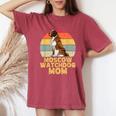 Moscow Watchdog Dog Mom Retro Style Dogs Lover Owner Women's Oversized Comfort T-Shirt Crimson