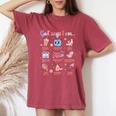 Mother's Day Christian Mom Mama God Say I Am Bible Verse Women's Oversized Comfort T-Shirt Crimson