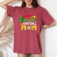 Nacho Average Mom Baseball Mexican Fiesta Cinco De Mayo Mama Women's Oversized Comfort T-Shirt Crimson
