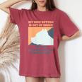 My Nice Button Is Out Of Order But My Bite Me Pitbull Women's Oversized Comfort T-Shirt Crimson